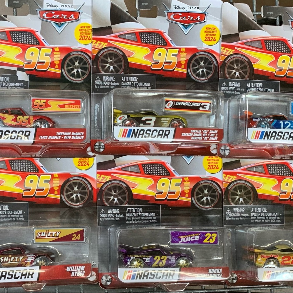 Disney Pixar Cars 2024 Nascar diecast cars Complete Set of 6